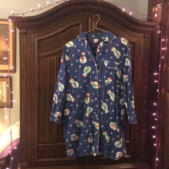 ☃️☃️☃️Dancing Snowmen Nightgown/Bathrobe - Picture 2 of 5